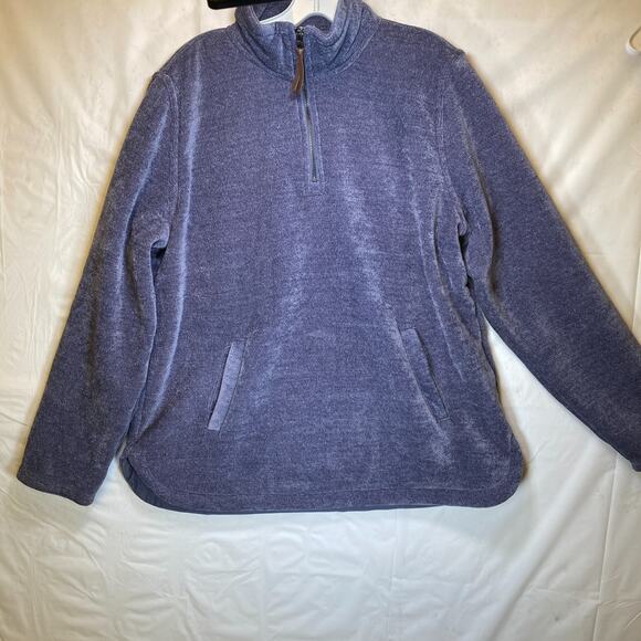 32 Degrees Heat Women's Blue Fleece 1/4 Zip Pullover Sweater Medium - Picture 4 of 11